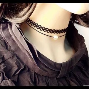 ♥️💋Layer choker necklace with pearl